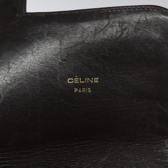 CELINE C Sulky Shoulder Bag Canvas Brown Gold Auth 120905
