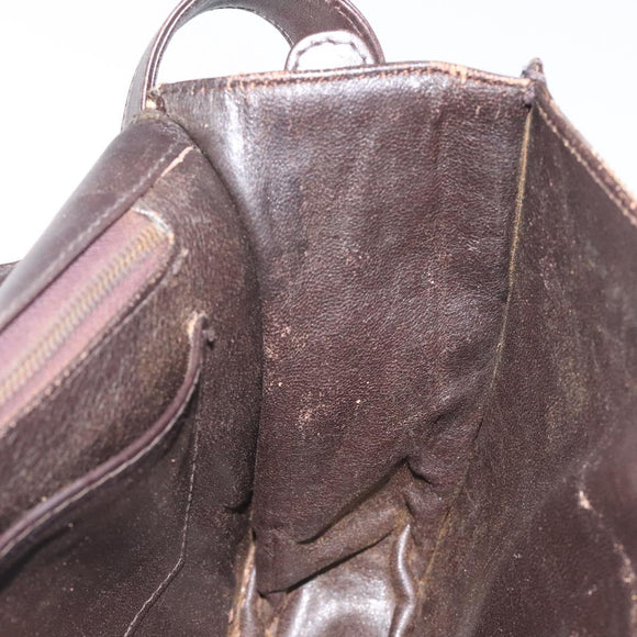 CELINE C Sulky Shoulder Bag Canvas Brown Gold Auth 120905