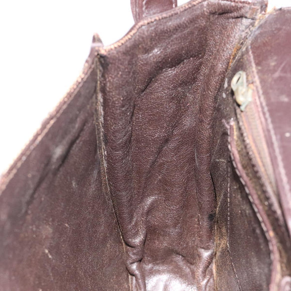 CELINE C Sulky Shoulder Bag Canvas Brown Gold Auth 120905