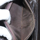 CELINE C Sulky Shoulder Bag Canvas Brown Gold Auth 120905-12