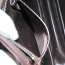 CELINE C Sulky Shoulder Bag Canvas Brown Gold Auth 120905-22