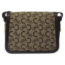 CELINE C Sulky Shoulder Bag Canvas Brown Gold Auth 120905-2