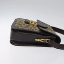 CELINE C Sulky Shoulder Bag Canvas Brown Gold Auth 120905-3
