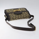CELINE C Sulky Shoulder Bag Canvas Brown Gold Auth 120905-7