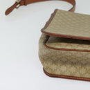 CELINE Macadam Canvas Shoulder Bag PVC Beige Gold Auth 120907-9