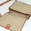 CELINE Macadam Canvas Shoulder Bag PVC Beige Gold Auth 120907-18