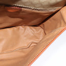 CELINE Macadam Canvas Shoulder Bag PVC Beige Gold Auth 120907-19