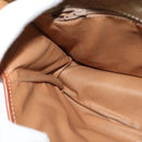 CELINE Macadam Canvas Shoulder Bag PVC Beige Gold Auth 120907-20