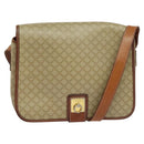 CELINE Macadam Canvas Shoulder Bag PVC Beige Gold Auth 120907-1