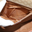 CELINE Macadam Canvas Shoulder Bag PVC Beige Gold Auth 120907-11