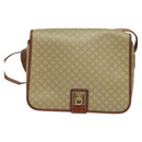 CELINE Macadam Canvas Shoulder Bag PVC Beige Gold Auth 120907-13