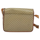 CELINE Macadam Canvas Shoulder Bag PVC Beige Gold Auth 120907-2