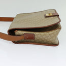 CELINE Macadam Canvas Shoulder Bag PVC Beige Gold Auth 120907-3