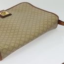 CELINE Macadam Canvas Shoulder Bag PVC Beige Gold Auth 120907-6