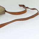 CELINE Macadam Canvas Shoulder Bag PVC Beige Gold Auth 120907-7