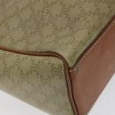 CELINE Macadam Canvas Hand Bag PVC Beige Gold Auth 120908-16