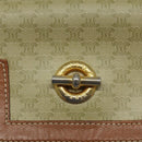 CELINE Macadam Canvas Hand Bag PVC Beige Gold Auth 120908-10