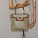 CELINE Macadam Canvas Hand Bag PVC Beige Gold Auth 120908-22