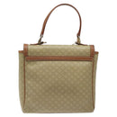 CELINE Macadam Canvas Hand Bag PVC Beige Gold Auth 120908-2