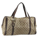 GUCCI GG Crystal Shoulder Bag Coated Canvas Brown Gold 181488 Auth 120919-1