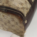 GUCCI GG Crystal Shoulder Bag Coated Canvas Brown Gold 181488 Auth 120919-14