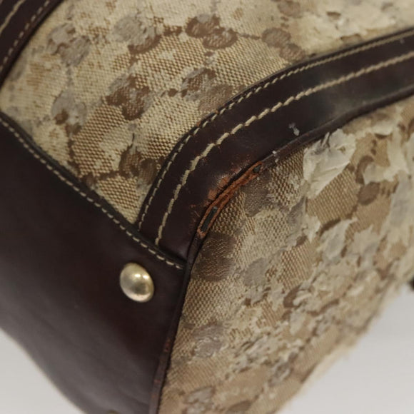 GUCCI GG Crystal Shoulder Bag Coated Canvas Brown Gold 181488 Auth 120919