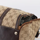 GUCCI GG Crystal Shoulder Bag Coated Canvas Brown Gold 181488 Auth 120919-9