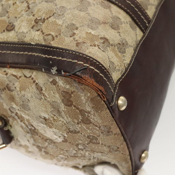 GUCCI GG Crystal Shoulder Bag Coated Canvas Brown Gold 181488 Auth 120919