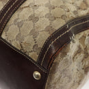 GUCCI GG Crystal Shoulder Bag Coated Canvas Brown Gold 181488 Auth 120919-16