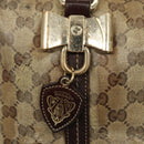 GUCCI GG Crystal Shoulder Bag Coated Canvas Brown Gold 181488 Auth 120919-17