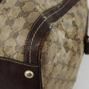 GUCCI GG Crystal Shoulder Bag Coated Canvas Brown Gold 181488 Auth 120919-11