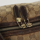 GUCCI GG Crystal Shoulder Bag Coated Canvas Brown Gold 181488 Auth 120919-11