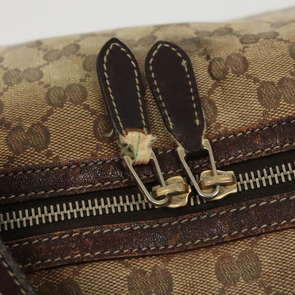 GUCCI GG Crystal Shoulder Bag Coated Canvas Brown Gold 181488 Auth 120919