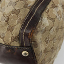 GUCCI GG Crystal Shoulder Bag Coated Canvas Brown Gold 181488 Auth 120919-18