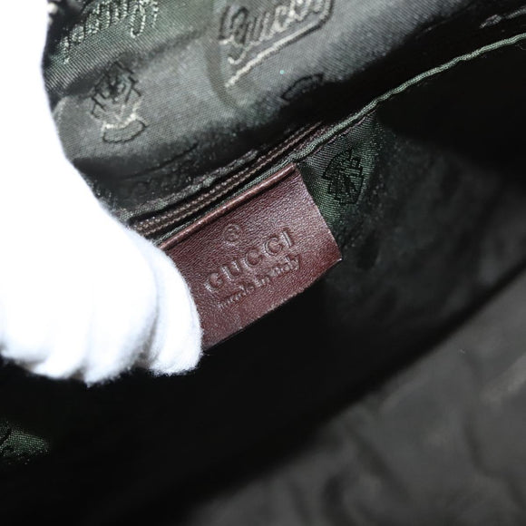 GUCCI GG Crystal Shoulder Bag Coated Canvas Brown Gold 181488 Auth 120919