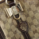 GUCCI GG Crystal Shoulder Bag Coated Canvas Brown Gold 181488 Auth 120919-19