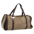 GUCCI GG Crystal Shoulder Bag Coated Canvas Brown Gold 181488 Auth 120919-1