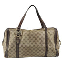 GUCCI GG Crystal Shoulder Bag Coated Canvas Brown Gold 181488 Auth 120919-13
