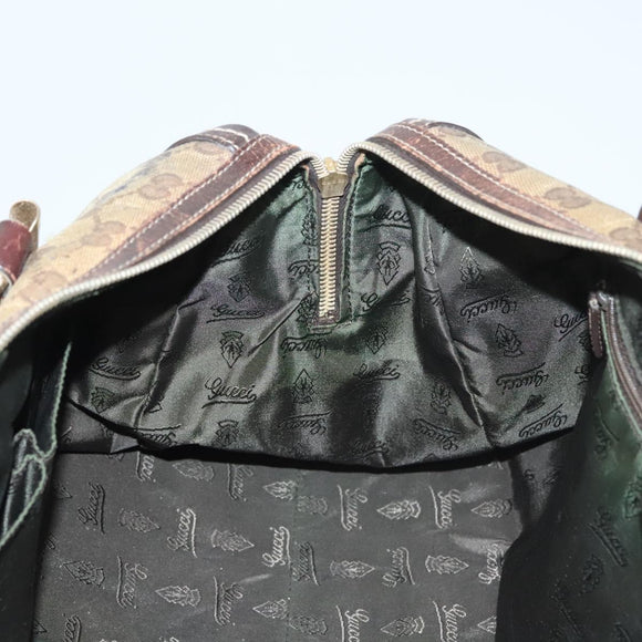 GUCCI GG Crystal Shoulder Bag Coated Canvas Brown Gold 181488 Auth 120919