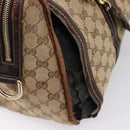 GUCCI GG Crystal Shoulder Bag Coated Canvas Brown Gold 181488 Auth 120919-20