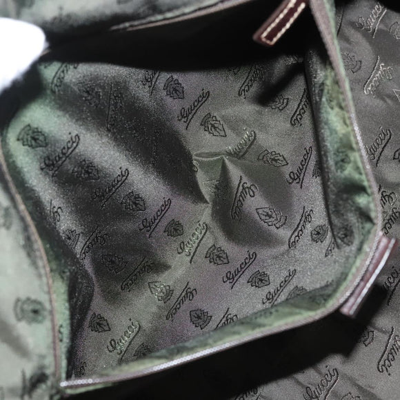 GUCCI GG Crystal Shoulder Bag Coated Canvas Brown Gold 181488 Auth 120919