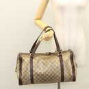 GUCCI GG Crystal Shoulder Bag Coated Canvas Brown Gold 181488 Auth 120919-24