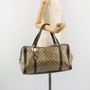 GUCCI GG Crystal Shoulder Bag Coated Canvas Brown Gold 181488 Auth 120919-28