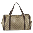 GUCCI GG Crystal Shoulder Bag Coated Canvas Brown Gold 181488 Auth 120919-2