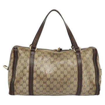 GUCCI GG Crystal Shoulder Bag Coated Canvas Brown Gold 181488 Auth 120919 - 0