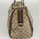 GUCCI GG Crystal Shoulder Bag Coated Canvas Brown Gold 181488 Auth 120919-3