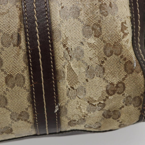 GUCCI GG Crystal Shoulder Bag Coated Canvas Brown Gold 181488 Auth 120919