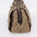 GUCCI GG Crystal Shoulder Bag Coated Canvas Brown Gold 181488 Auth 120919-4