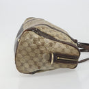 GUCCI GG Crystal Shoulder Bag Coated Canvas Brown Gold 181488 Auth 120919-6