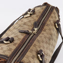 GUCCI GG Crystal Shoulder Bag Coated Canvas Brown Gold 181488 Auth 120919-6